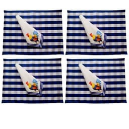 Jogo 4 Lugares Americanos + guardanapo Galo mesa posta