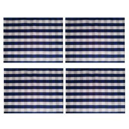 Jogo 4 Lugares Americanos 50x37 xadrez azul mesa posta