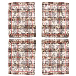 Jogo 4 Lugares Americanos Natal Papai Noel mesa posta Verde