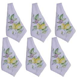 Jogo 6 Guardanapo mesa decorativo 45x45 limão designer verde