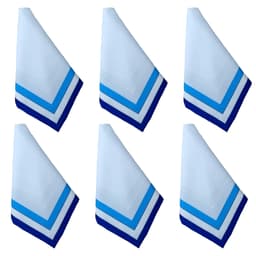 Jogo 6 Guardanapo tecido decorado 45x45 Olho Grego luxo premium