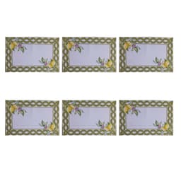 Jogo 6 Lugar Americano tecido retangular estampado decorativo