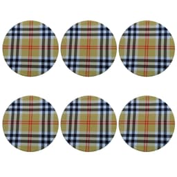 Jogo 6 capas sousplat mesa decorativo 35x35 Xadrez designer vermelho