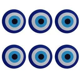 Jogo 6 capas sousplat redondo tecido decorado 35x35 Olho Grego luxo