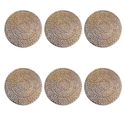 Jogo 6 capas sousplat redondo tecido estampado Sisal premium