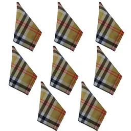 Jogo 8 Guardanapo mesa decorativo 45x45 Xadrez designer vermelho