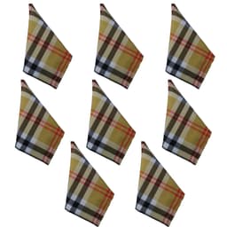 Jogo 8 Guardanapo tecido estampado 45x45 Xadrez luxo premium