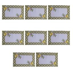 Jogo 8 Lugar Americano luxo designer decorativo Limão verde