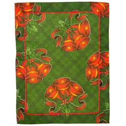 Jogo Americano 2 peças Natal Sinos estampado Vermelho