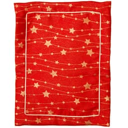 Jogo Americano 2 peças Natal estrela estampado Vermelho