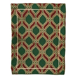 Jogo Americano 2 peças Natal geometrico estampado verde