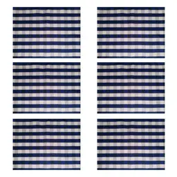 Jogo Americano 6 peças 50x37 xadrez azul estampado