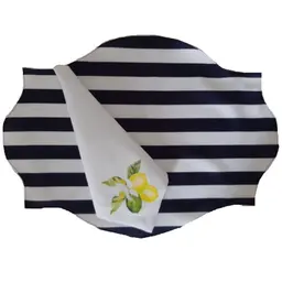 Jogo Americano 6 peças com guardanapo Limão em tecido