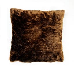 Kit 6 capas de almofada 45x45 Marrom Café shaggy decorativa
