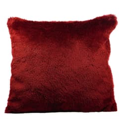 Kit 6 capas de almofada 45x45 bordô shaggy decorativa