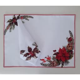 Kit 6 guardanapo + 6 lugar americano estamp decorativo Folhas