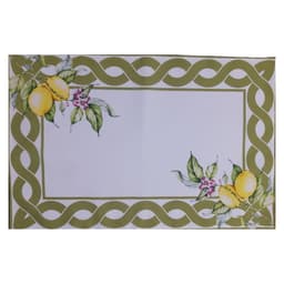 Lugar Americano tecido luxo designer decorativo Limão branco/verde