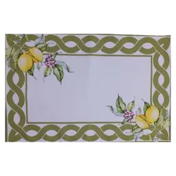 Lugar Americano tecido luxo designer decorativo Limão verde