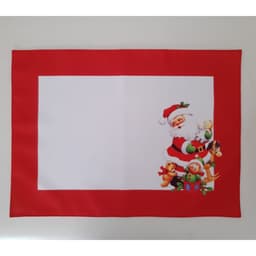 Lugar Americano tecido luxo designer decorativo Papai Noel vermelho