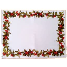 Lugar Americano tecido retangular estampado decorativo Cereja