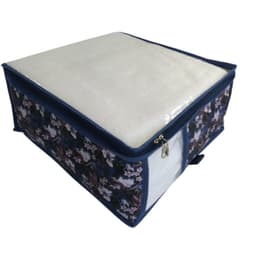 Organizador Flexível Tam M Nylon PVC Floral Az c/ zíper