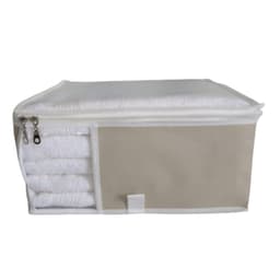 Organizador para Closet Tam M Nylon PVC Creme c/ zíper