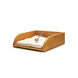 Porta Guardanapos De Mesa Em Bambu Press 19x19x6cm Tyft Yoi