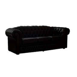 Sofá Chesterfield 3Lug. Mod. E Ecologico Preto