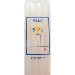 Vela Palito Tradicional Branca Nº 5 Kit c/24 maços de 8un
