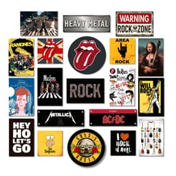 Kit 6 Placas Rock Bandas Heavy Metal Artistas Você Escolhe