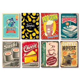 Kit Placas Decorativas Cozinha Laches Café Mdf - 8 Placas