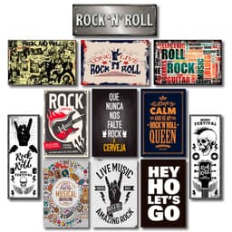 Kit Placas Decorativas Música Mdf - 12 Placas