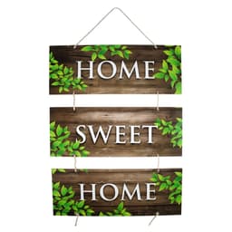 Placa Decorativa Frases Home Sweet Home Mdf Corda 70x40 Cm