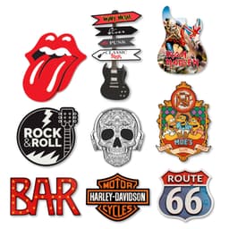 Placa Decorativa Rock Bandas Cervejas Recorte Você Escolhe