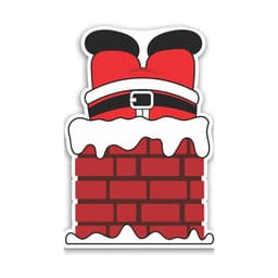 Placa Natal Papai Noel Enfeite Chaminé 22x30 cm