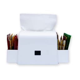 Porta Guardanapo mesa balcão bar c/ porta sache Pvc Kit 15un