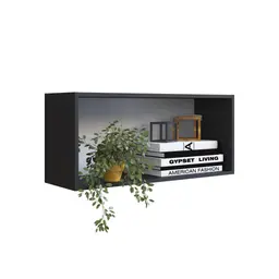 Nicho Parede Horizontal Organizador Multiuso Funcionale Preto - Art In Móveis