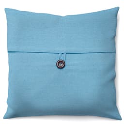 Almofada Solid Botão 40x40 Azul Claro