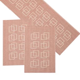 Caminho de Mesa Retangular 47x140 cm Rib II Ocre