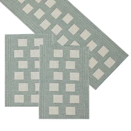 Caminho de Mesa Retangular 47x140 cm Rib III Verde