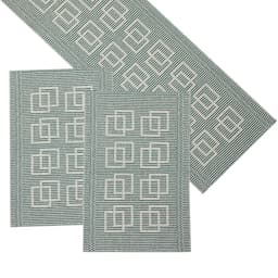 Caminho de Mesa Retangular 47x70 cm Rib II Verde