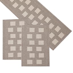 Caminho de Mesa Retangular 47x70 cm Rib III Tabaco