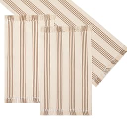 Caminho de Mesa Retangular 50x140 cm Listrado Ráfia
