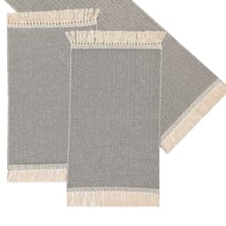 Caminho de Mesa Retangular 50x140 cm Zig Cinza