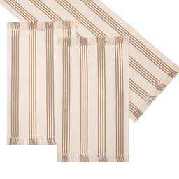 Caminho de Mesa Retangular 50x70 cm Listrado Ráfia