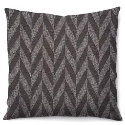 Capa de Almofada com Zíper Casa Blanca I Algodão Cinza e Marrom 43x43 cm
