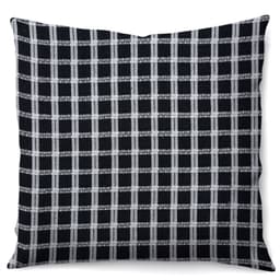 Capa de Almofada com Zíper Italiana Algodão Preta 40x40 cm