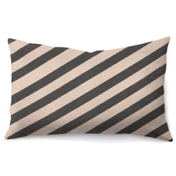 Capa de Almofada com Zíper Neutro Algodão Cinza 45x30 cm