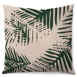 Capa de Almofada com Zíper Neutro IV Algodão Bege e Verde 40x40 cm