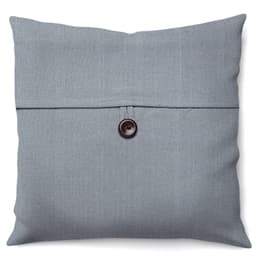 Capa de Almofada com Zíper Solid Botão Algodão Cinza 40x40 cm